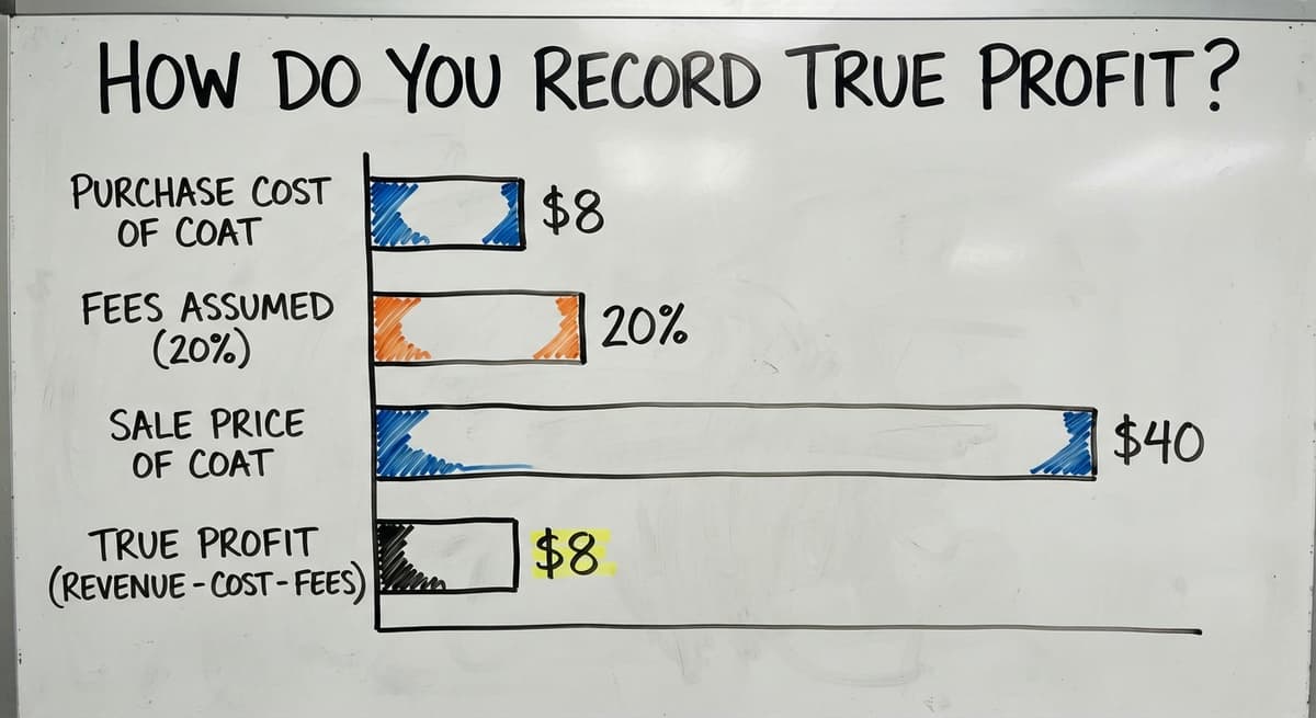 How do you record true profit?, in figures