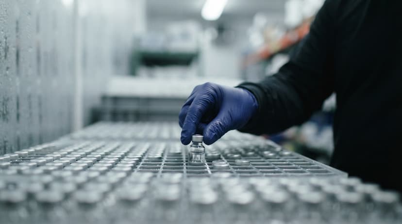 Close detail from the work how to keep track of vaccine inventory supports