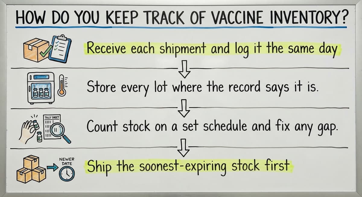 How Do You Keep Track of Vaccine Inventory?, drawn out