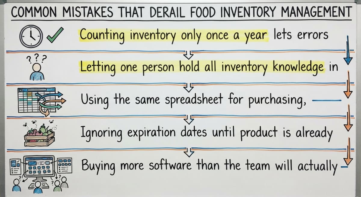 Common Mistakes That Derail Food Inventory Management, drawn out