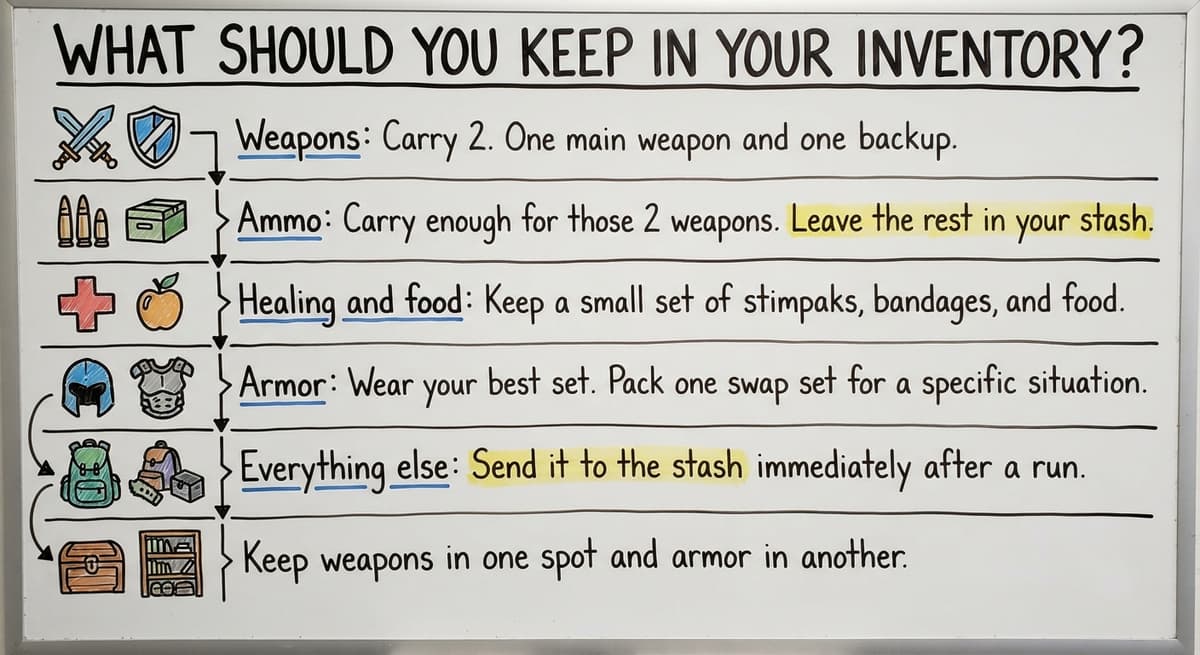 What Should You Keep in Your Inventory?, drawn out