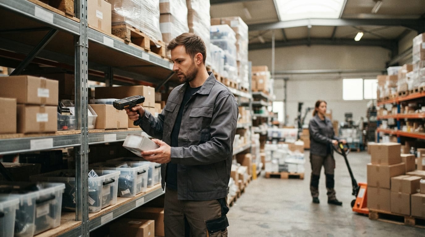 The team who would use how to manage inventory for small business, mid-task