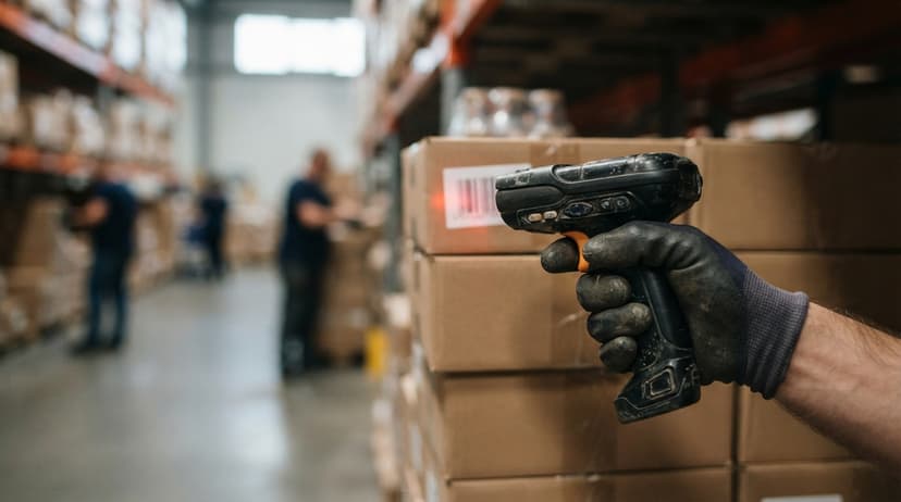 Close detail from the work how to manage inventory in a warehouse supports