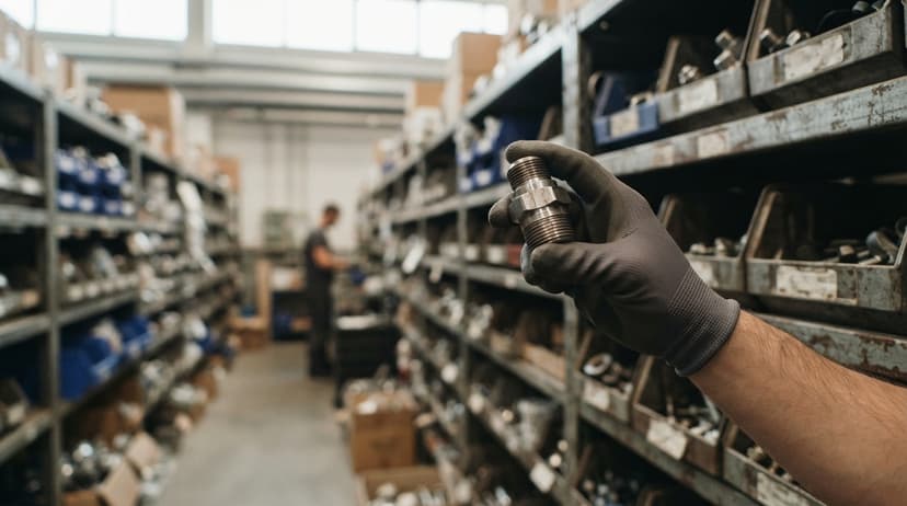 Close detail from the work how to manage spare parts inventory supports