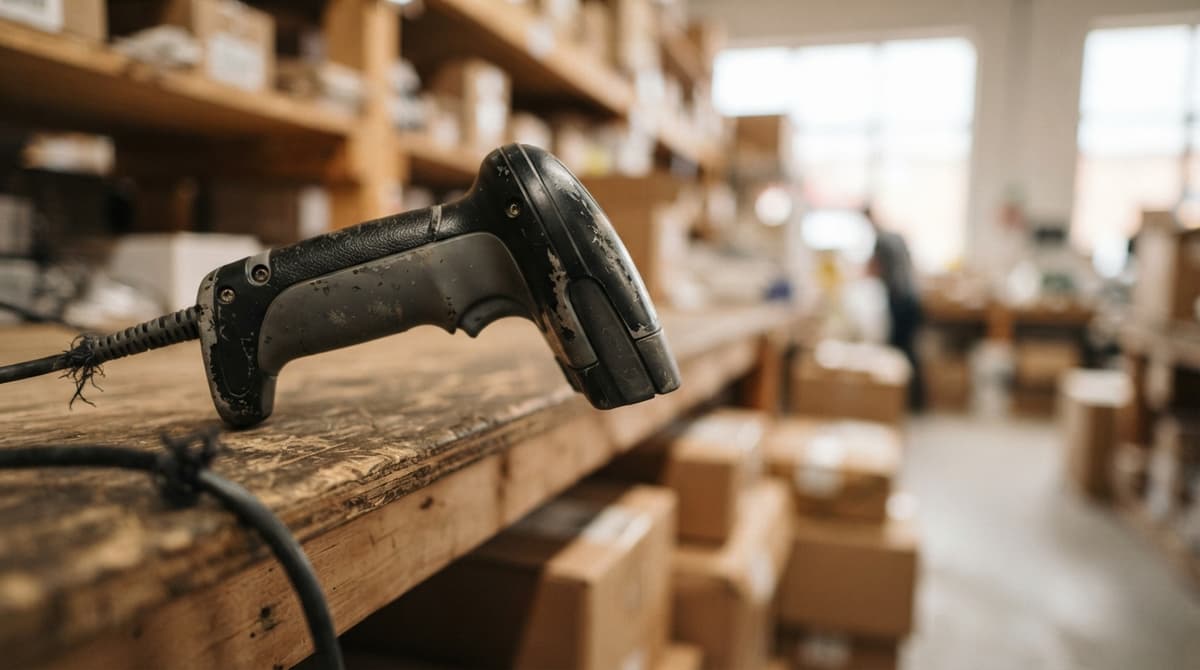 Close detail from the work how to organize inventory for small business supports