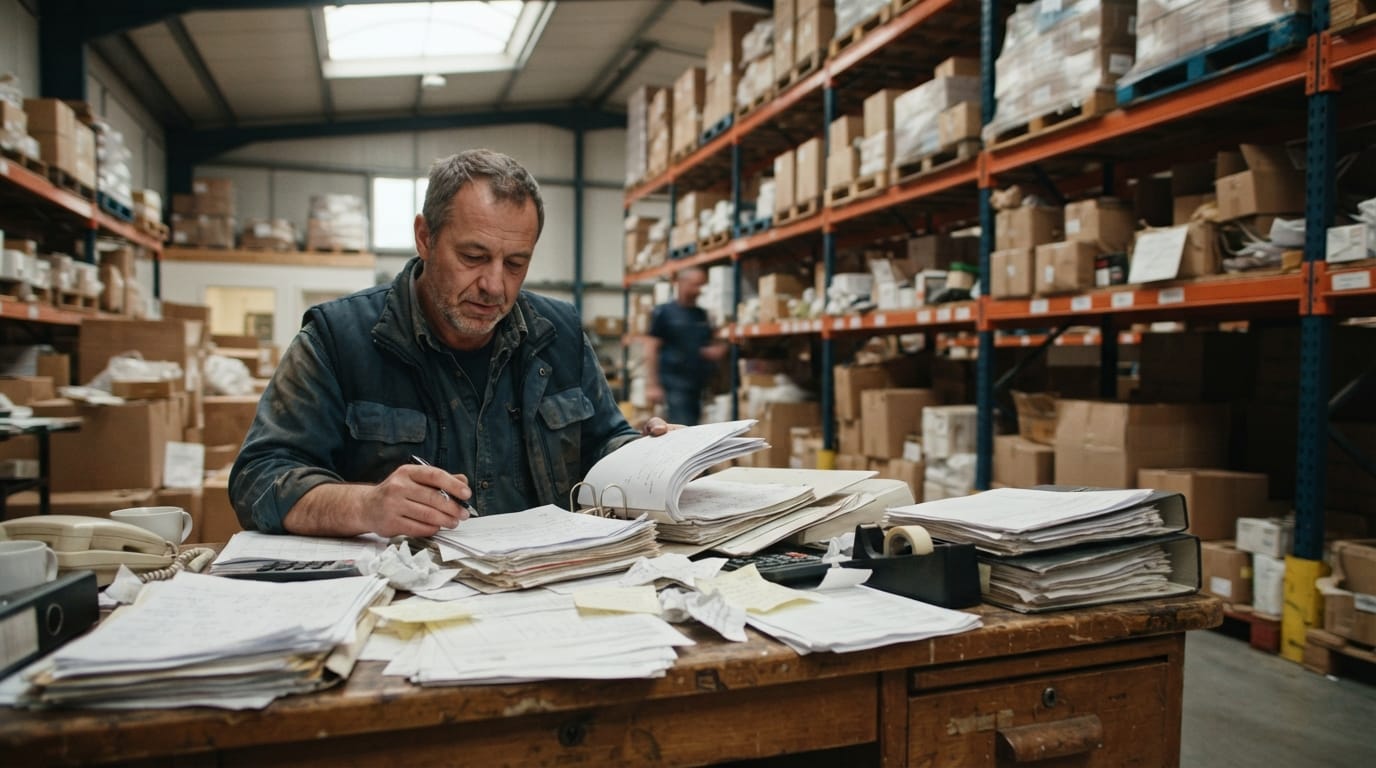 The manual process how to set up a warehouse management system replaces