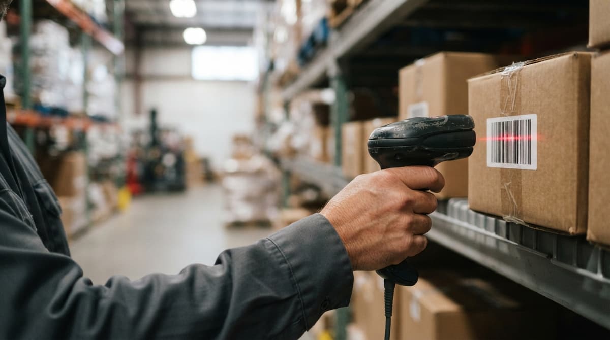 Close detail from the work how to track inventory online supports