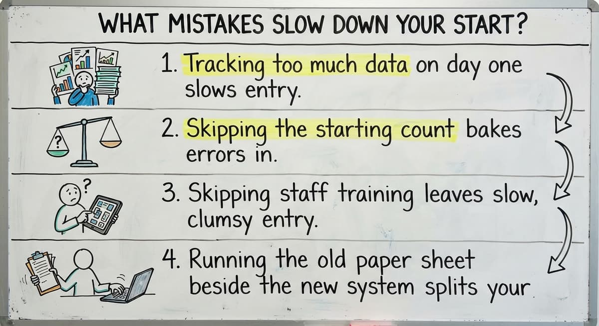 What Mistakes Slow Down Your Start?, drawn out