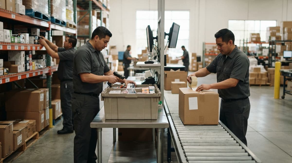 Work passing between stages, tracked by how to track inventory online