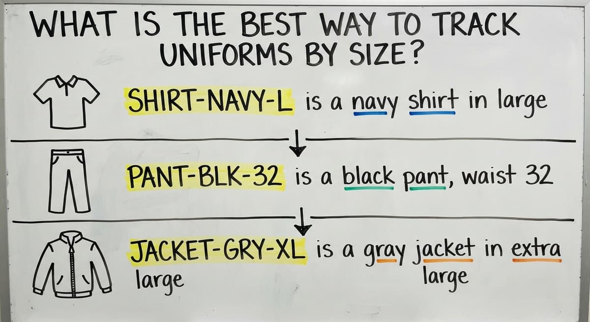 What Is the Best Way to Track Uniforms by Size?, drawn out
