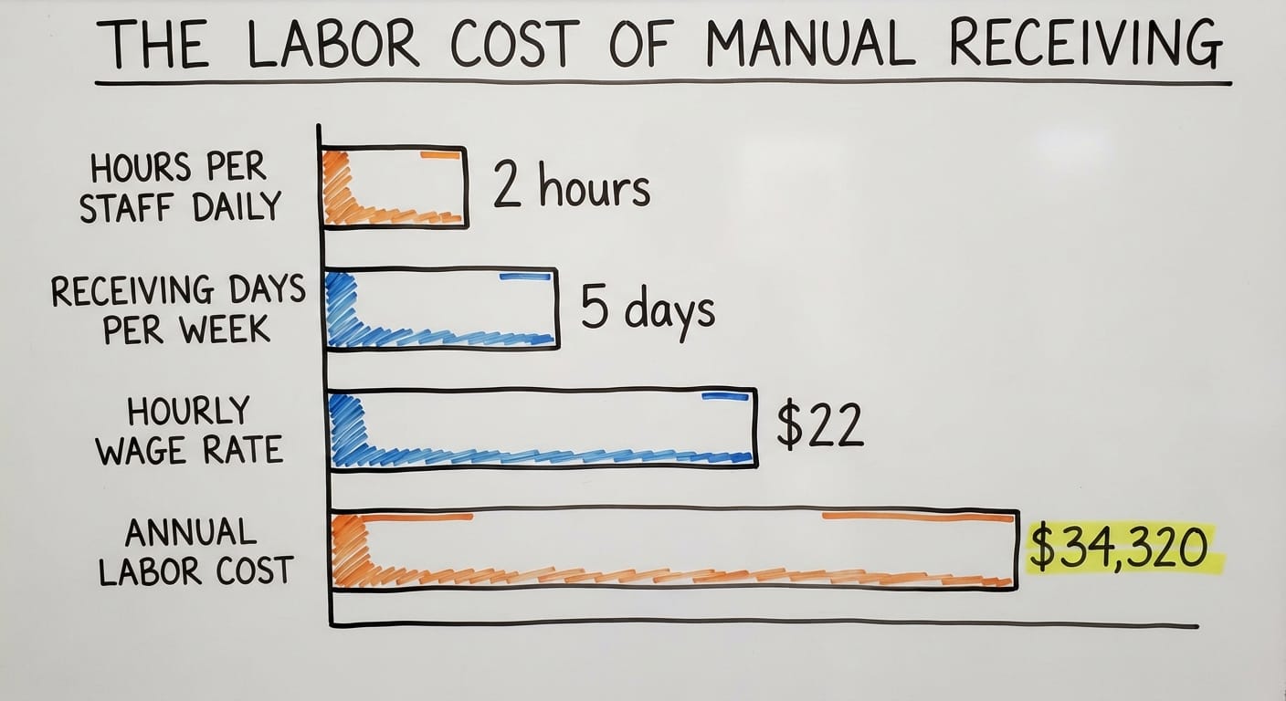 The Labor Cost of Manual Receiving, in figures