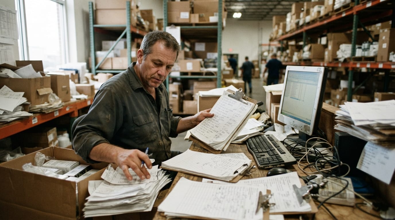 The manual process how to use a barcode scanner replaces