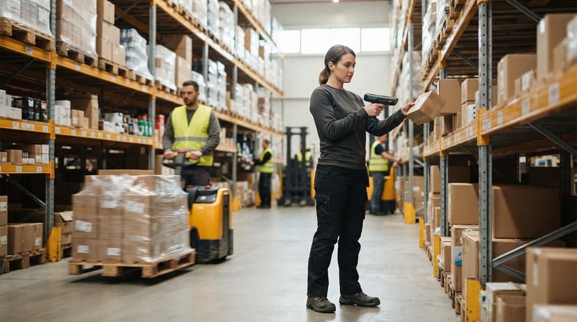 The team who would use how warehouse management system works, mid-task