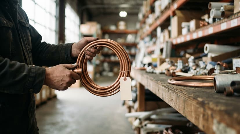Close detail from the work hvac inventory management supports