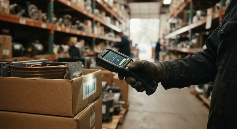 Close detail from the work hvac inventory management software supports