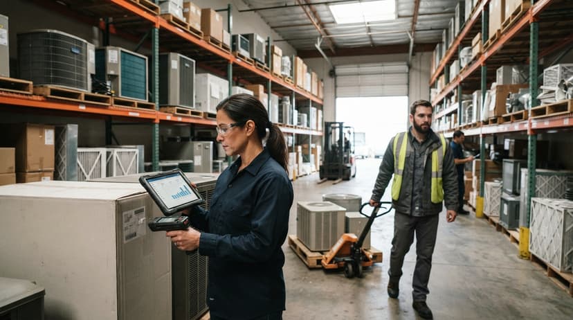 The team who would use hvac inventory management software, mid-task