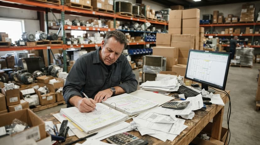 The manual process hvac inventory management replaces