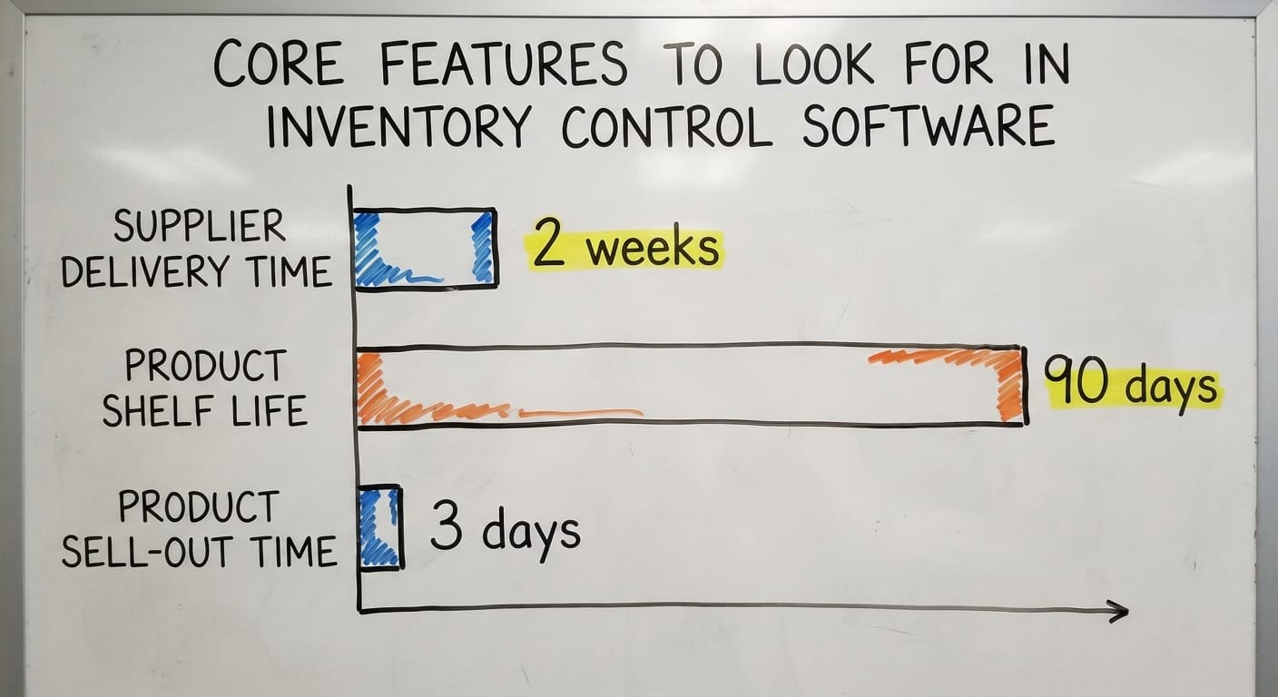 Core Features to Look for in Inventory Control Software, in figures