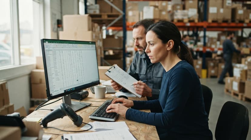 The team who would use inventory format in excel, mid-task