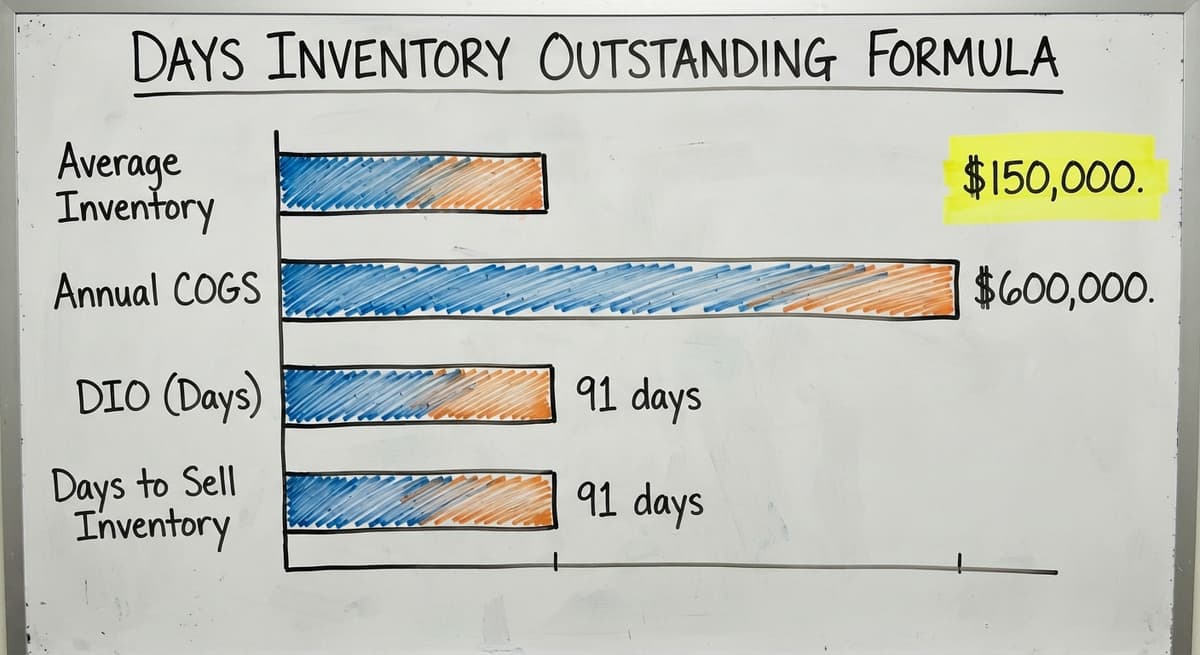 Days Inventory Outstanding Formula, in figures