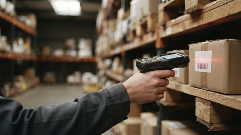 Close detail from the work inventory management pics supports