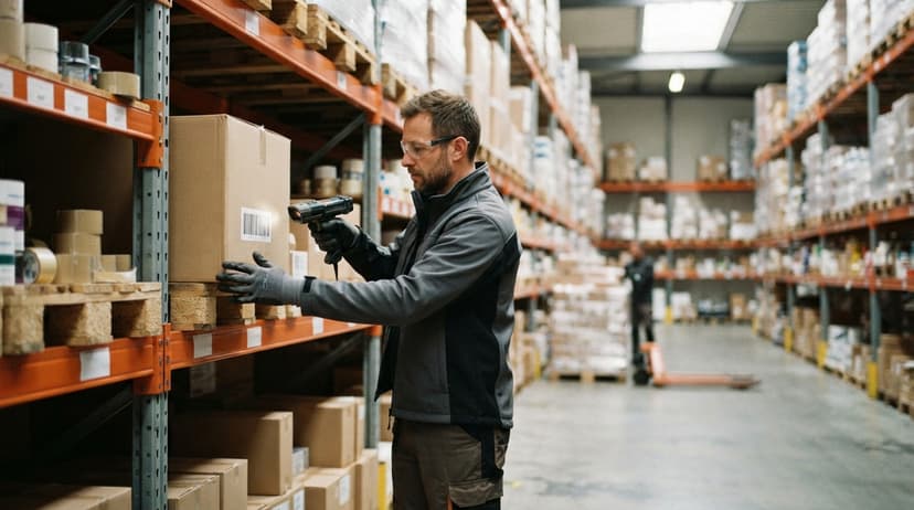 The team who would use inventory management software barcode scanner, mid-task