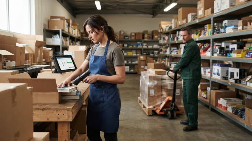 The team who would use inventory management software for schools, mid-task