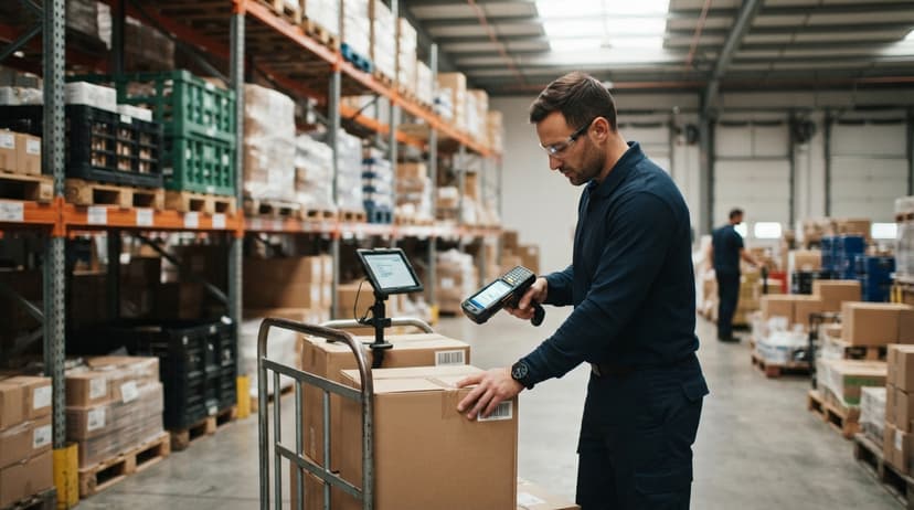 The team who would use inventory management software with barcode, mid-task