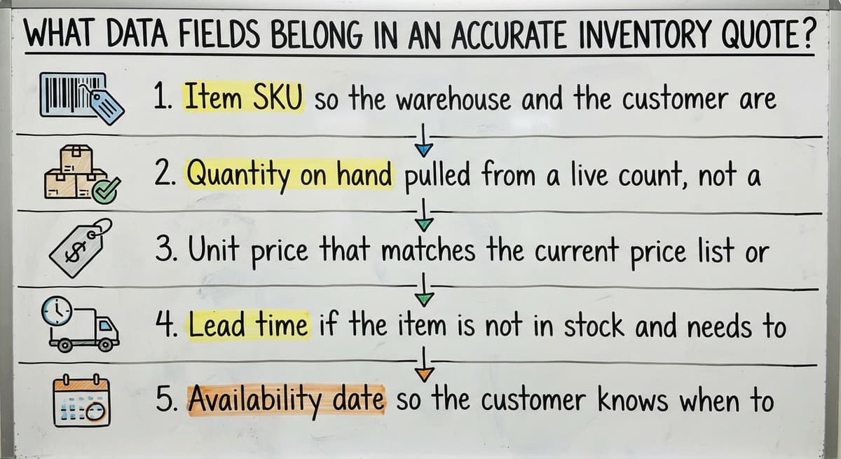 What Data Fields Belong in an Accurate Inventory Quote?, drawn out