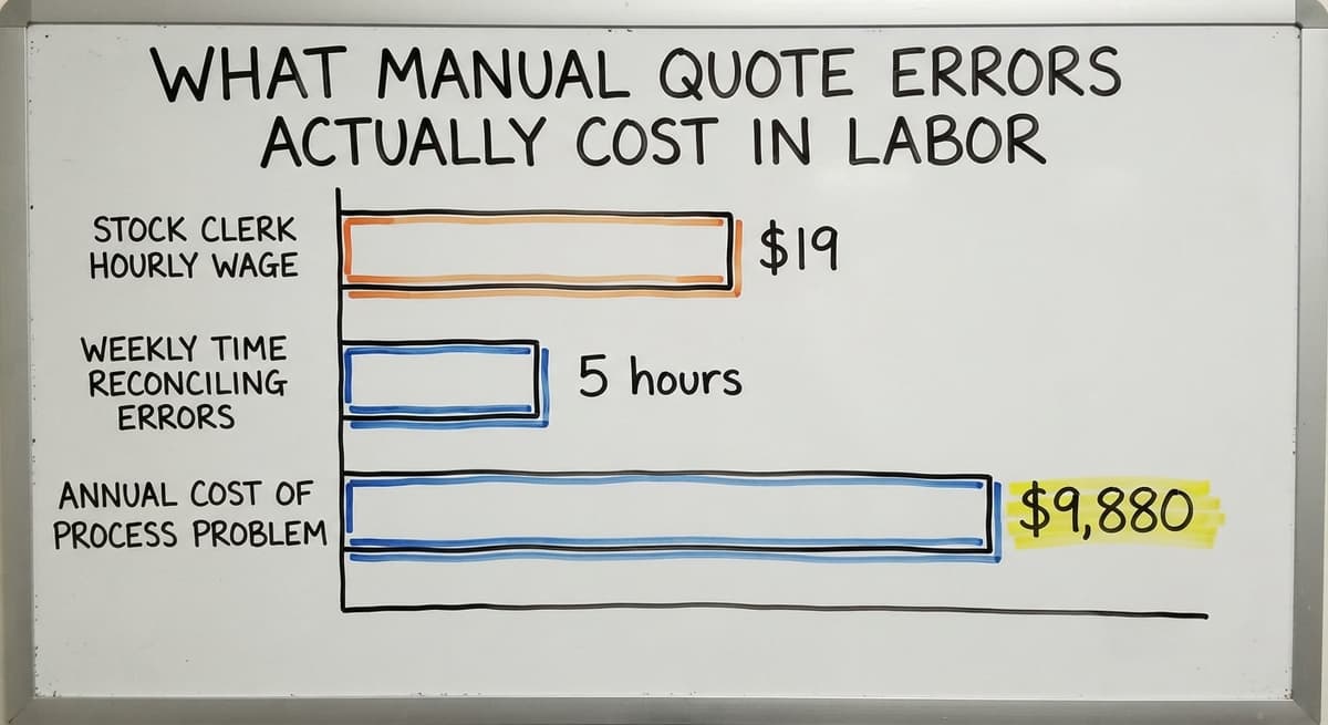 What Manual Quote Errors Actually Cost in Labor, in figures