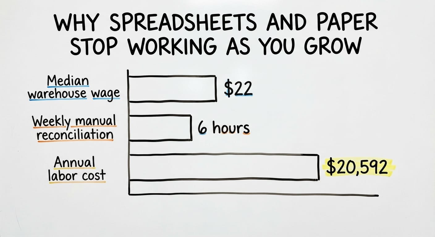 Why Spreadsheets and Paper Stop Working as You Grow, in figures
