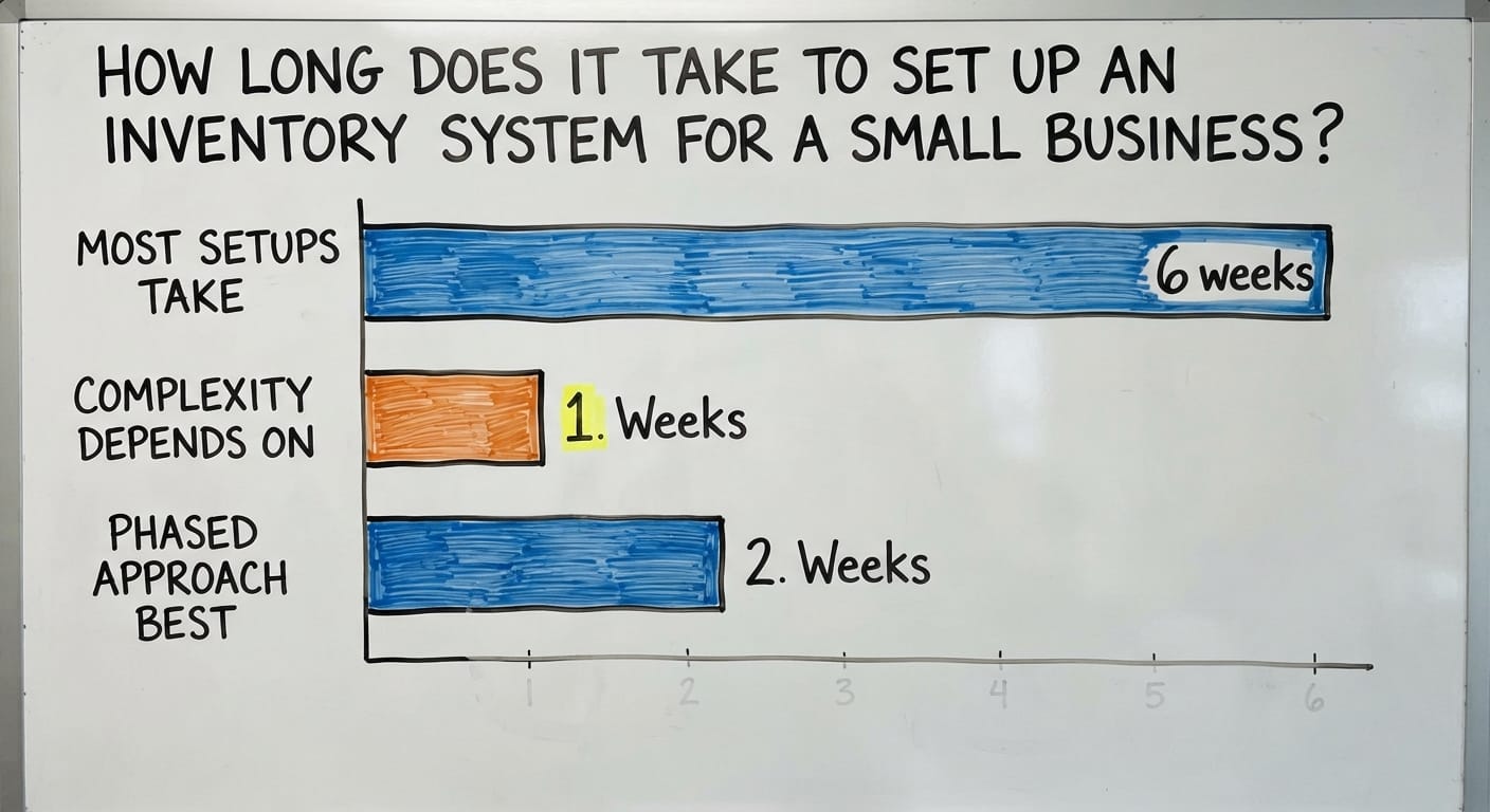 How Long Does It Take to Set Up an Inventory System for a Small Business?, in figures