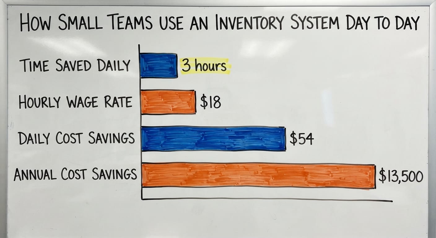 How Small Teams Use an Inventory System Day to Day, in figures