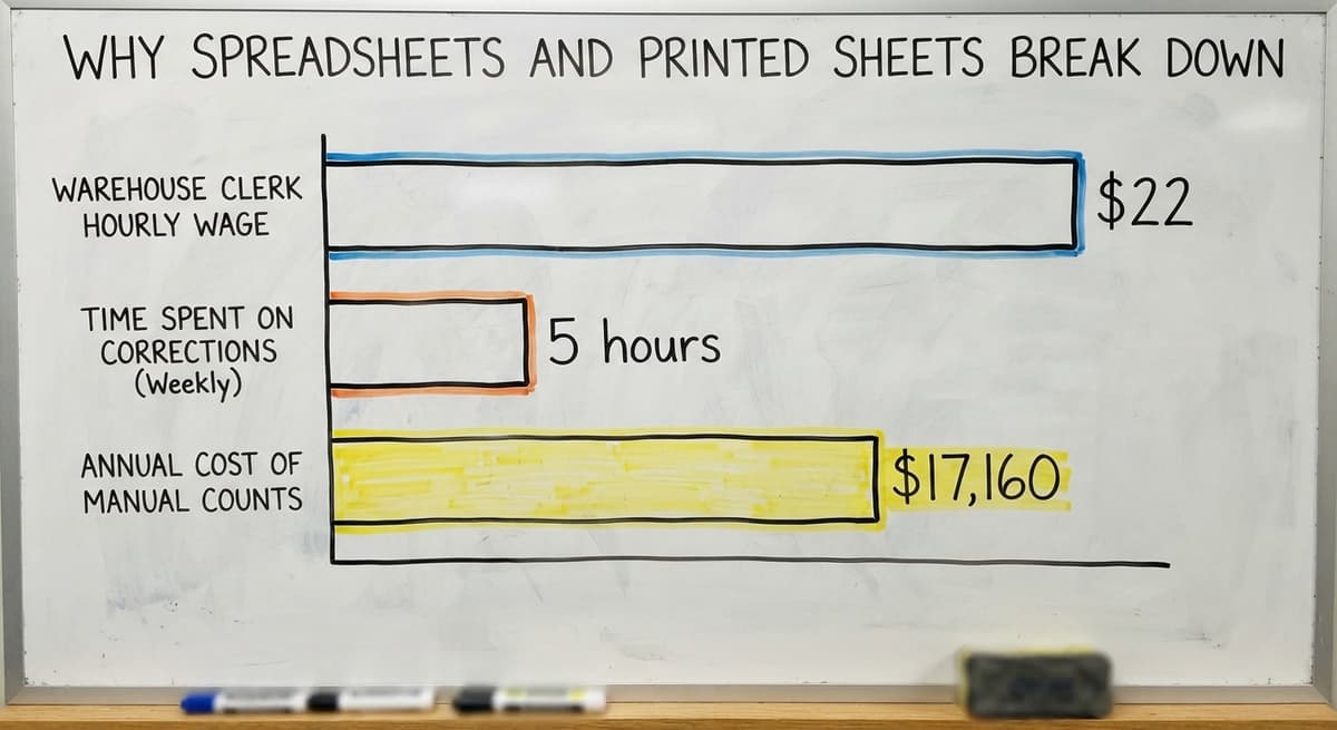 Why Spreadsheets and Printed Sheets Break Down, in figures