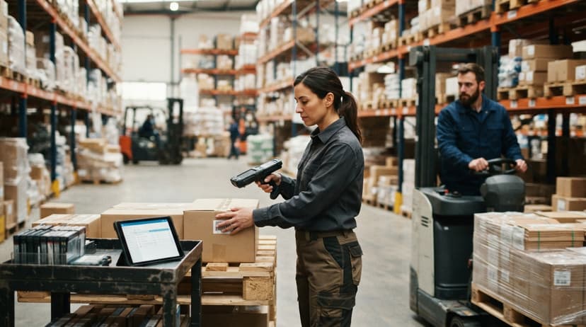 The team who would use inventory tracking software for small business, mid-task