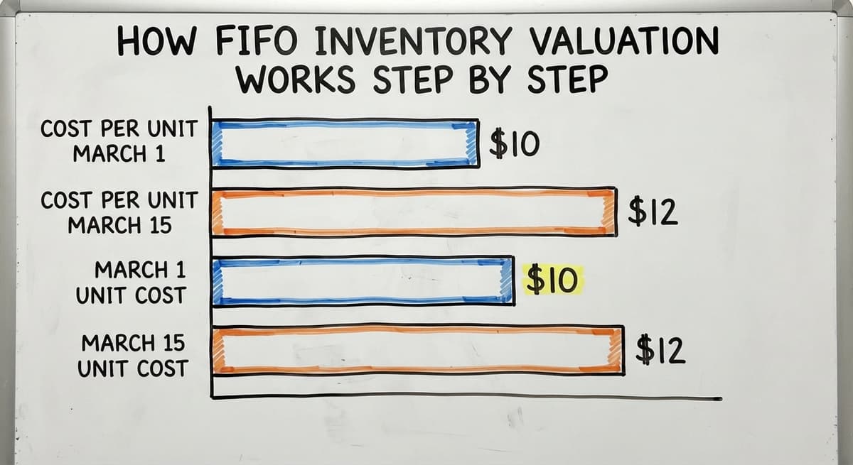 How FIFO Inventory Valuation Works Step by Step, in figures