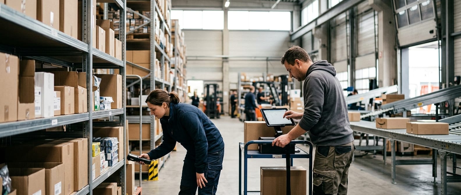 The team who would use list of warehouse management software, mid-task