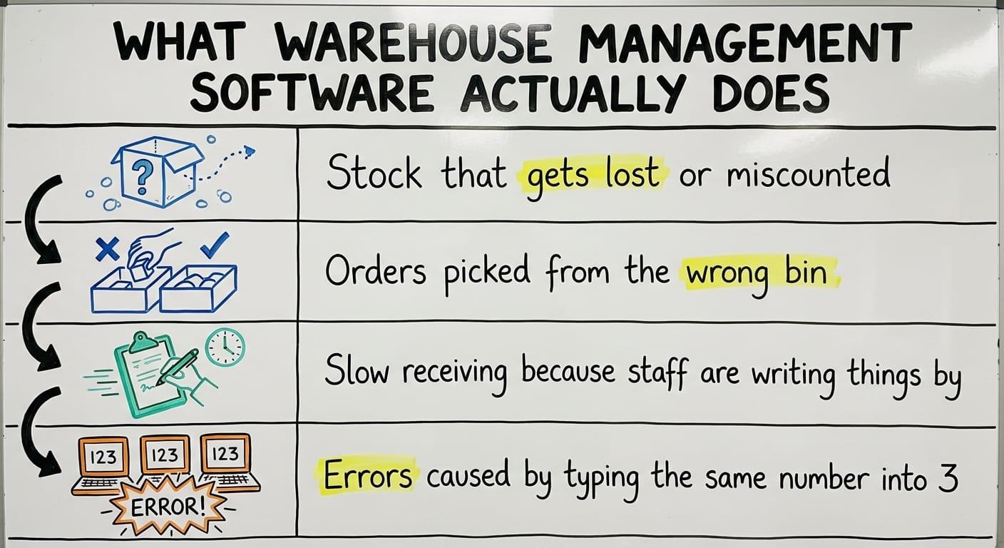 What Warehouse Management Software Actually Does, drawn out