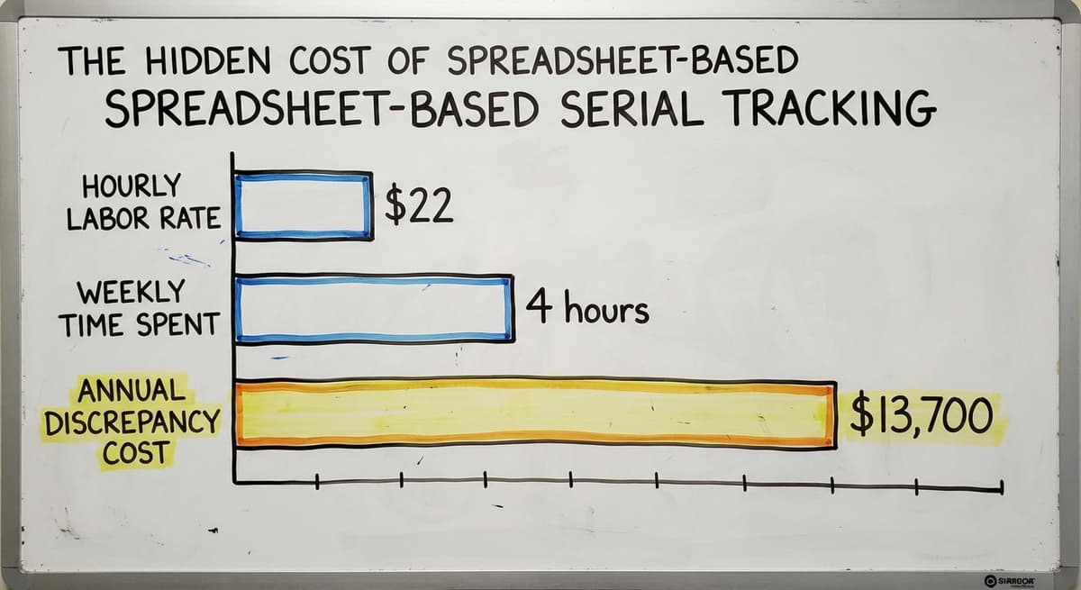 The Hidden Cost of Spreadsheet-Based Serial Tracking, in figures