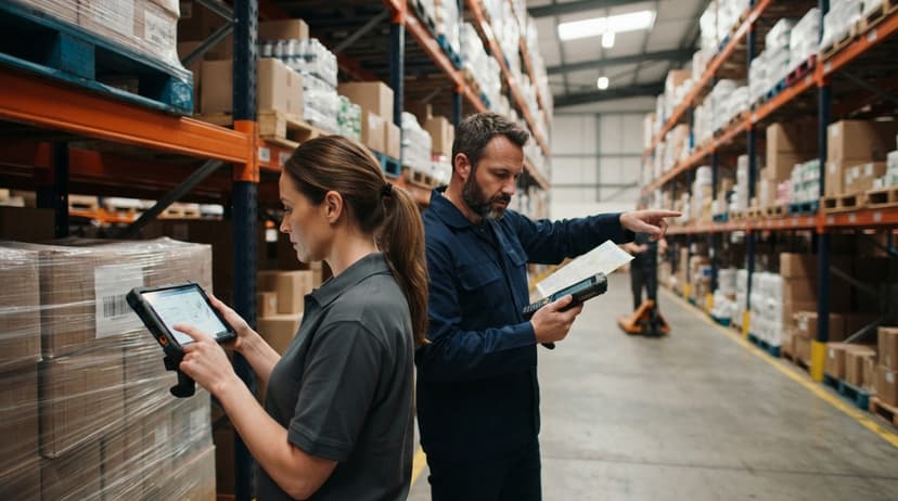 The team who would use manufacturing inventory software, mid-task