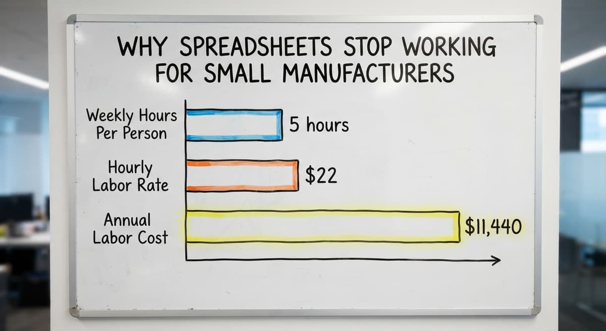 Why Spreadsheets Stop Working for Small Manufacturers, in figures
