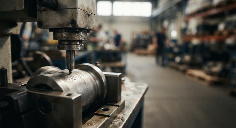 Close detail from the work manufacturing serial number supports