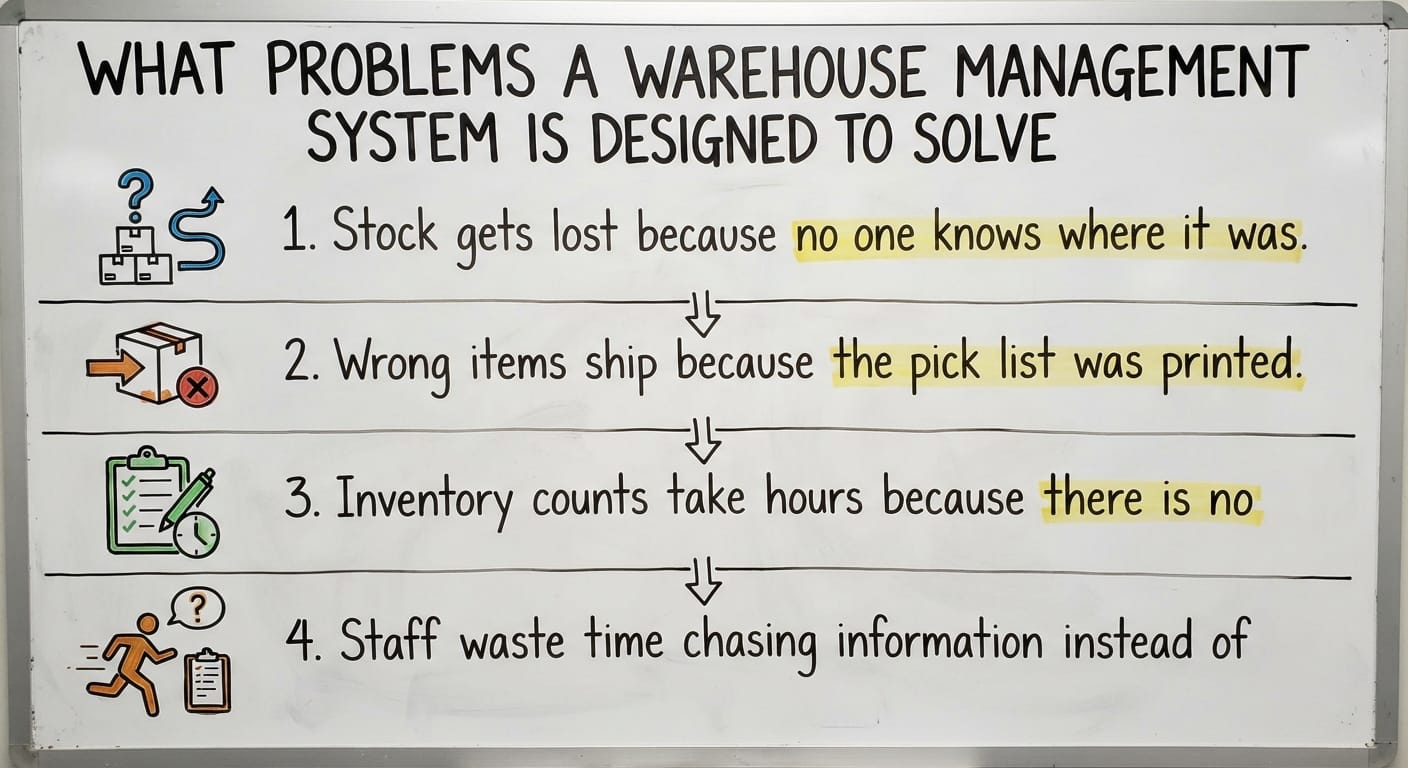 What Problems a Warehouse Management System Is Designed to Solve, drawn out