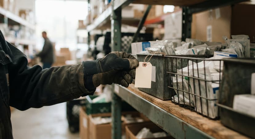 Close detail from the work nonprofit inventory management supports