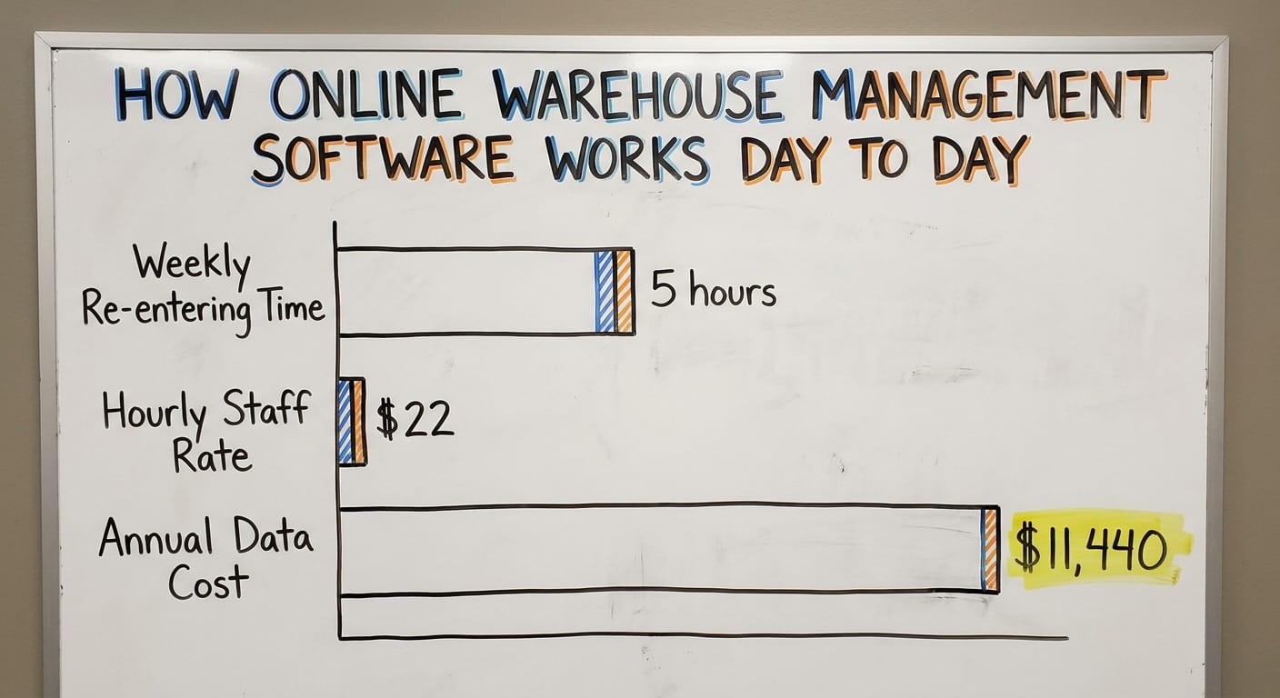 How Online Warehouse Management Software Works Day to Day, in figures