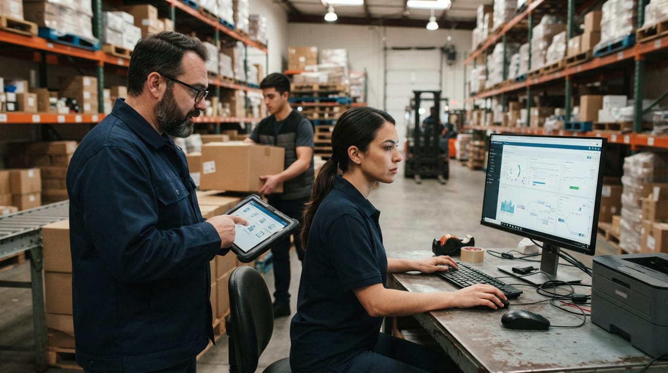The team who would use order management program, mid-task