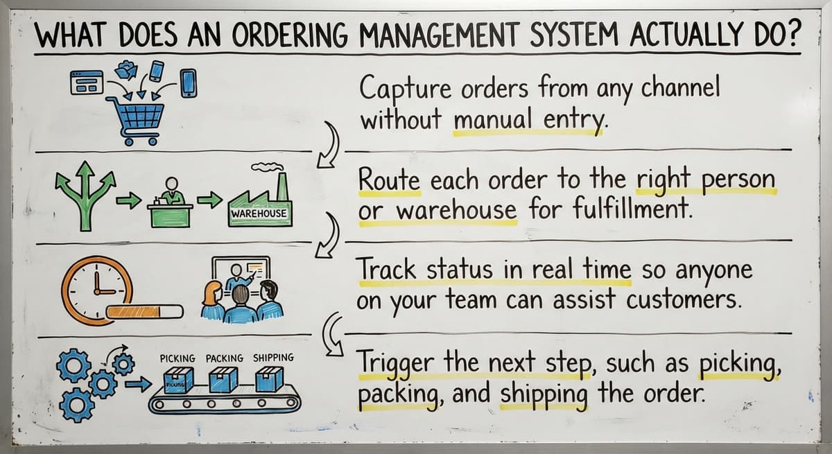 What Does an Ordering Management System Actually Do?, drawn out