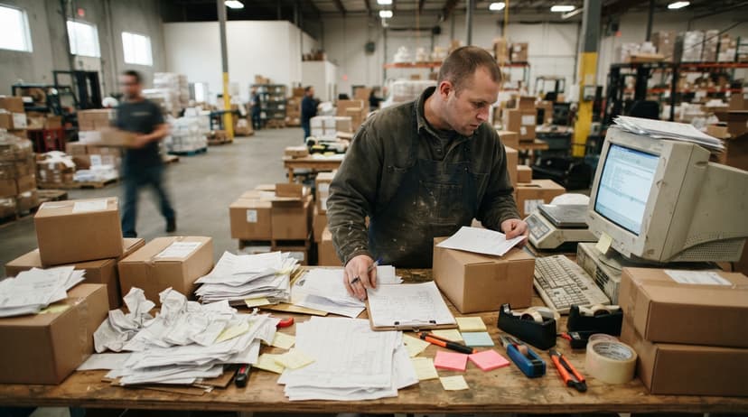 The manual process package scanning replaces