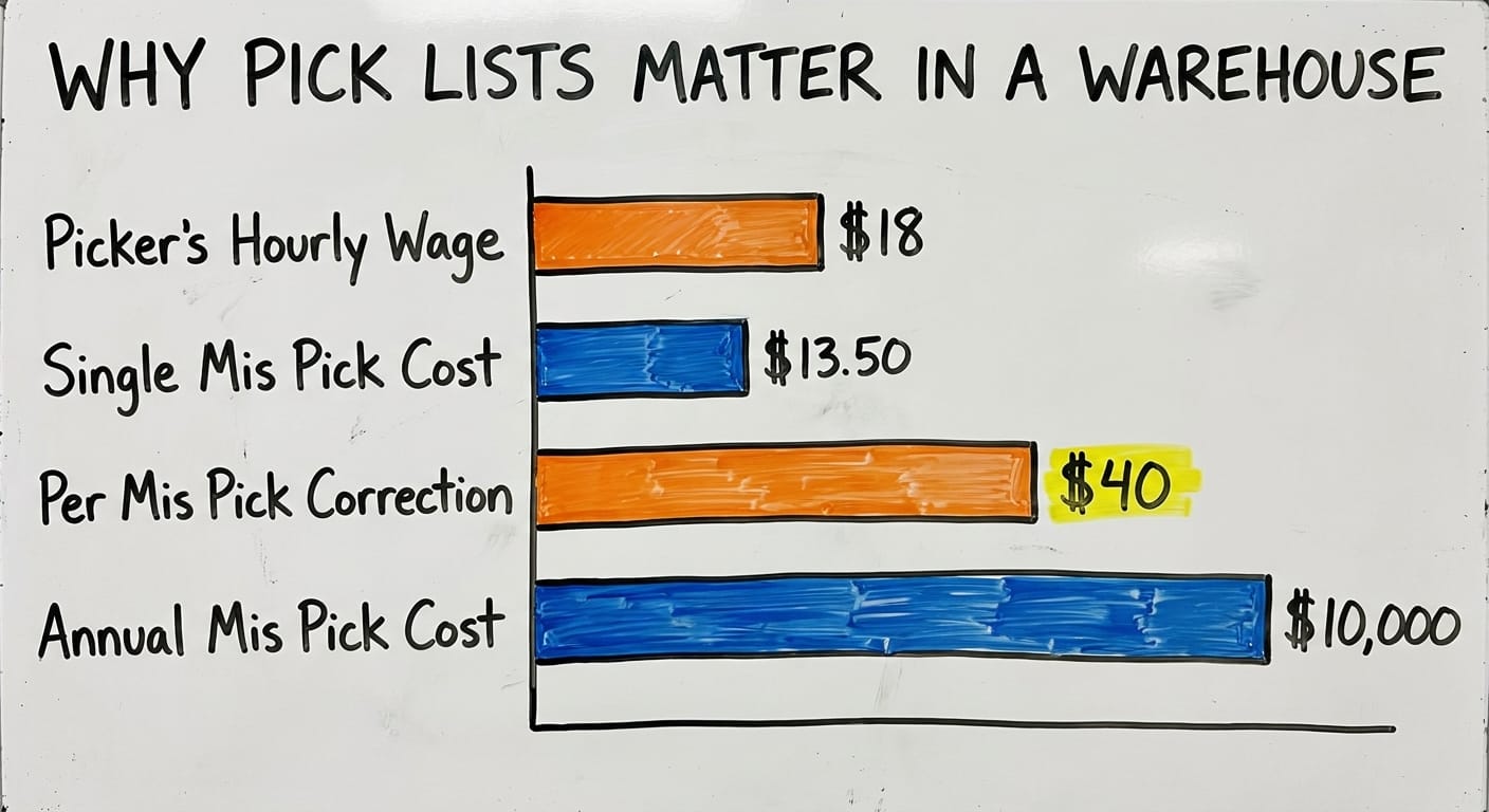 Why Pick Lists Matter in a Warehouse, in figures