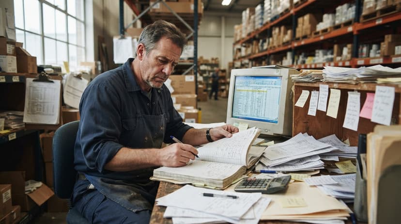 The manual process procedure for stock control replaces